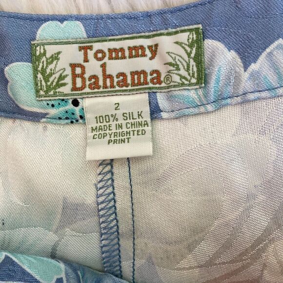Tommy Bahama 100% Silk Tropical Print Pants Size 2 - Picture 3 of 11